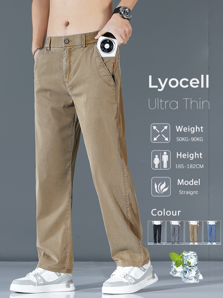 Streetwear Brand Pants - Ultradunne Lyocell Mode Losse Casual Broek