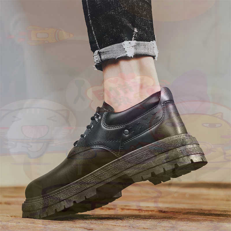 Streetwear Brand Best - Donker natuurlijk leer Mode-sneakers Tennis Herensneakers