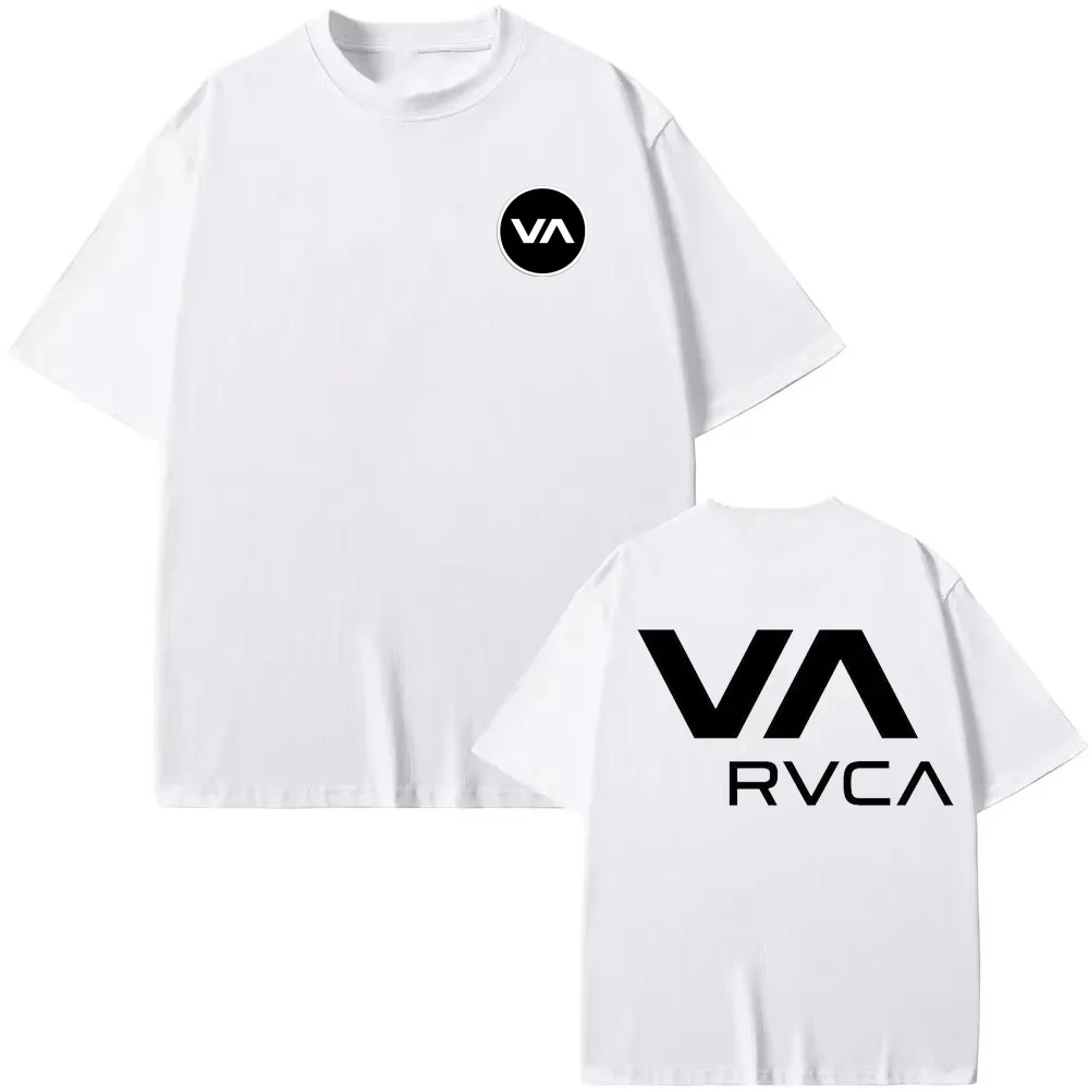 Streetwear Brand Shirts - RVCA T-shirt Zwart T-shirt Zomer Katoenen