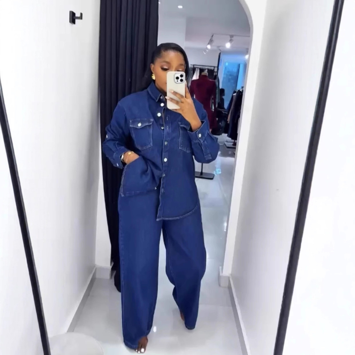 Jeans 2-delige sets dames deni - Streetwear Brand Pants recensie en prijs