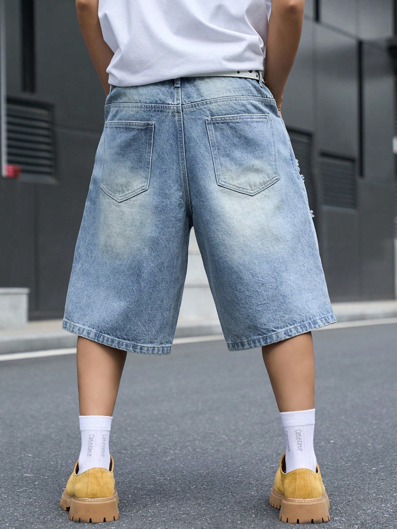 Loszittende denim bermudashort - Streetwear Brand Pants recensie en prijs